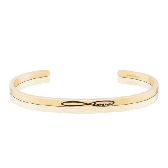 MantraBand Jewelry - mantraband Gold infinity Love Bangle Bracelet